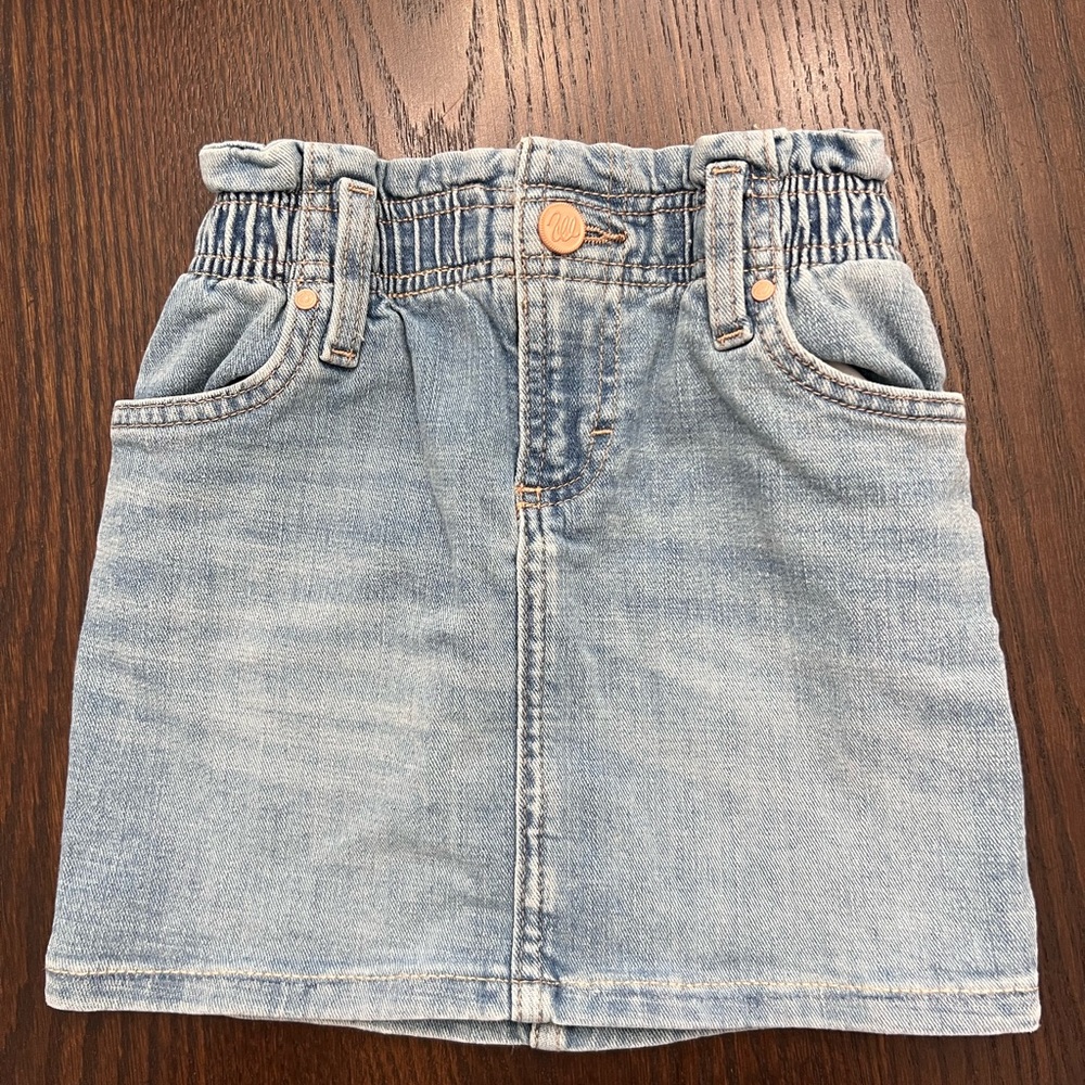 Girls Light Blue Denim Skirt